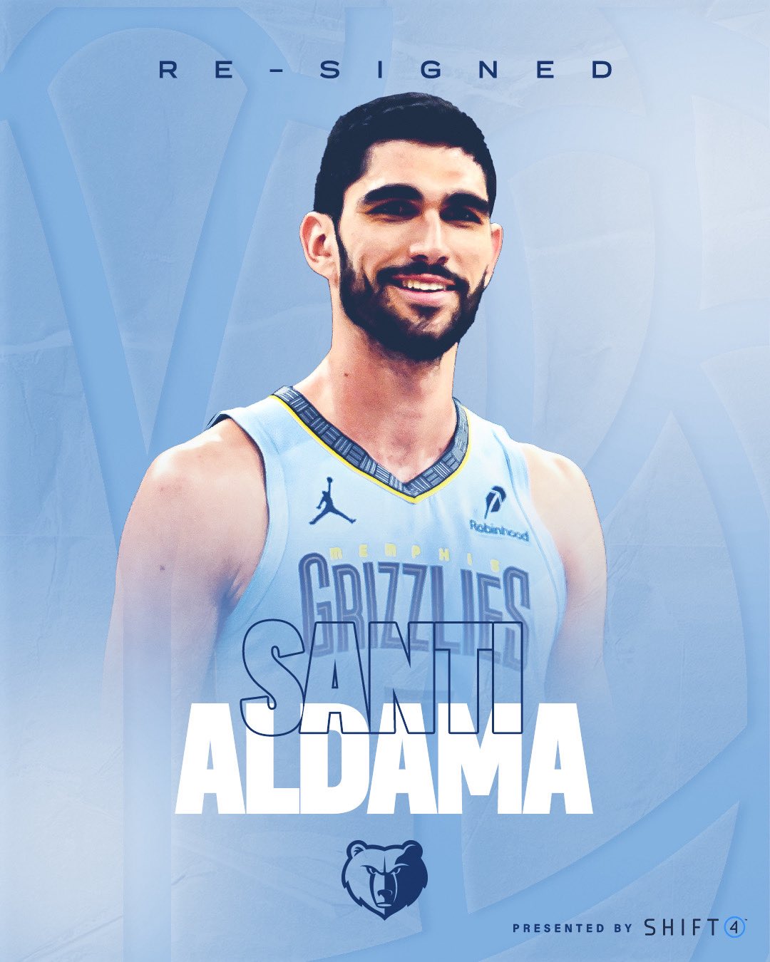 3年5250万美元！灰熊官方：球队正式与阿尔达马达成续约